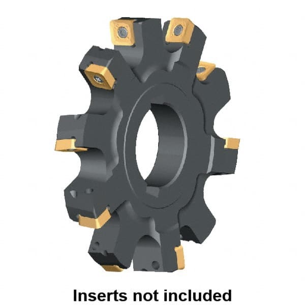 Kennametal - Arbor Hole Connection, 0.6232" Cutting Width, 1.8154" Depth of Cut, 200mm Cutter Diam, 1.9685" Hole Diam, 14 Tooth Indexable Slotting Cutter - KSSS Toolholder, SP.T 10T3.. Insert, Neutral Cutting Direction - Exact Tooling