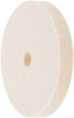 Value Collection - 4" Diam x 1/2" Thick Unmounted Buffing Wheel - 1 Ply, Polishing Wheel, 1/2" Arbor Hole, Medium Density - Exact Tooling