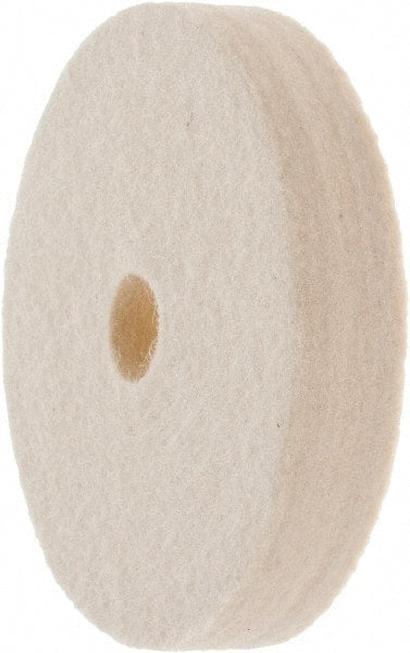 Value Collection - 3" Diam x 1/2" Thick Unmounted Buffing Wheel - 1 Ply, Polishing Wheel, 1/2" Arbor Hole, Hard Density - Exact Tooling