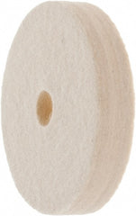 Value Collection - 3" Diam x 1/2" Thick Unmounted Buffing Wheel - 1 Ply, Polishing Wheel, 1/2" Arbor Hole, Hard Density - Exact Tooling