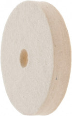 Value Collection - 3" Diam x 1/2" Thick Unmounted Buffing Wheel - 1 Ply, Polishing Wheel, 1/2" Arbor Hole, Medium Density - Exact Tooling