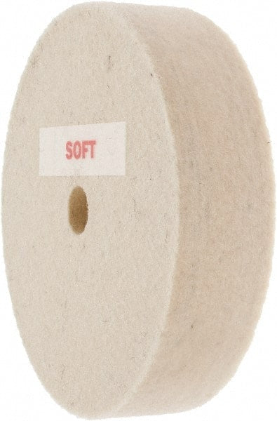 Value Collection - 4" Diam x 1" Thick Unmounted Buffing Wheel - 1 Ply, Polishing Wheel, 1/2" Arbor Hole, Medium Density - Exact Tooling