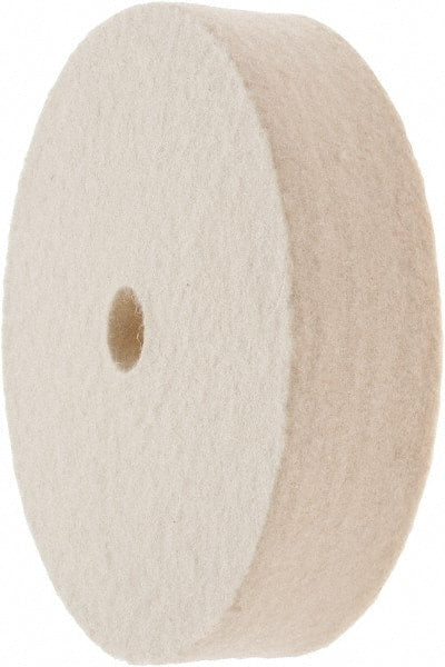 Value Collection - 4" Diam x 1" Thick Unmounted Buffing Wheel - 1 Ply, Polishing Wheel, 1/2" Arbor Hole, Soft Density - Exact Tooling