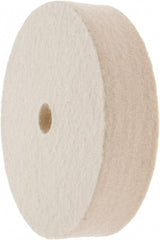 Value Collection - 4" Diam x 1" Thick Unmounted Buffing Wheel - 1 Ply, Polishing Wheel, 1/2" Arbor Hole, Soft Density - Exact Tooling
