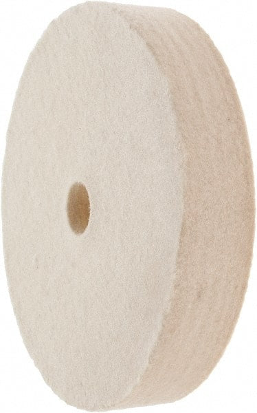 Value Collection - 4" Diam x 3/4" Thick Unmounted Buffing Wheel - 1 Ply, Polishing Wheel, 1/2" Arbor Hole, Hard Density - Exact Tooling