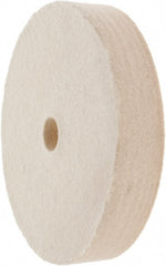 Value Collection - 4" Diam x 3/4" Thick Unmounted Buffing Wheel - 1 Ply, Polishing Wheel, 1/2" Arbor Hole, Hard Density - Exact Tooling
