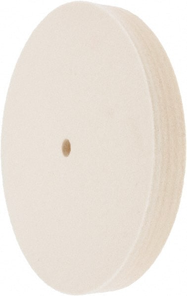 Value Collection - 8" Diam x 1" Thick Unmounted Buffing Wheel - 1 Ply, Polishing Wheel, 1/2" Arbor Hole, Medium Density - Exact Tooling