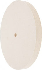 Value Collection - 8" Diam x 3/4" Thick Unmounted Buffing Wheel - 1 Ply, Polishing Wheel, 1/2" Arbor Hole, Medium Density - Exact Tooling