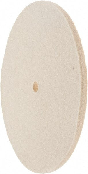 Value Collection - 8" Diam x 1/4" Thick Unmounted Buffing Wheel - 1 Ply, Polishing Wheel, 1/2" Arbor Hole, Hard Density - Exact Tooling