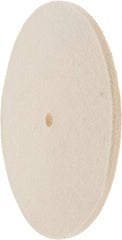 Value Collection - 8" Diam x 1/4" Thick Unmounted Buffing Wheel - 1 Ply, Polishing Wheel, 1/2" Arbor Hole, Hard Density - Exact Tooling