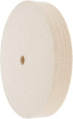 Value Collection - 6" Diam x 1" Thick Unmounted Buffing Wheel - 1 Ply, Polishing Wheel, 1/2" Arbor Hole, Medium Density - Exact Tooling