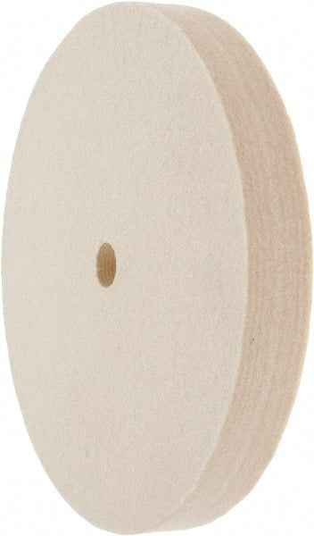Value Collection - 6" Diam x 3/4" Thick Unmounted Buffing Wheel - 1 Ply, Polishing Wheel, 1/2" Arbor Hole, Hard Density - Exact Tooling