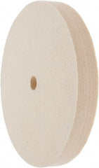 Value Collection - 6" Diam x 3/4" Thick Unmounted Buffing Wheel - 1 Ply, Polishing Wheel, 1/2" Arbor Hole, Hard Density - Exact Tooling