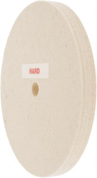 Value Collection - 6" Diam x 1/2" Thick Unmounted Buffing Wheel - 1 Ply, Polishing Wheel, 1/2" Arbor Hole, Hard Density - Exact Tooling