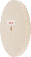 Value Collection - 6" Diam x 1/2" Thick Unmounted Buffing Wheel - 1 Ply, Polishing Wheel, 1/2" Arbor Hole, Hard Density - Exact Tooling