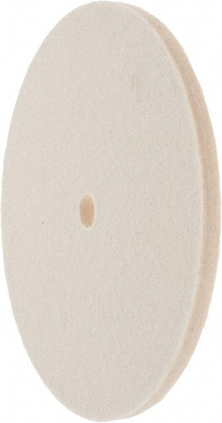 Value Collection - 6" Diam x 1/4" Thick Unmounted Buffing Wheel - 1 Ply, Polishing Wheel, 1/2" Arbor Hole, Hard Density - Exact Tooling