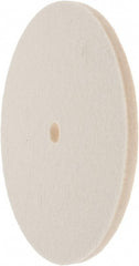 Value Collection - 6" Diam x 1/4" Thick Unmounted Buffing Wheel - 1 Ply, Polishing Wheel, 1/2" Arbor Hole, Hard Density - Exact Tooling