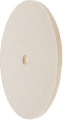 Value Collection - 6" Diam x 1/4" Thick Unmounted Buffing Wheel - 1 Ply, Polishing Wheel, 1/2" Arbor Hole, Medium Density - Exact Tooling