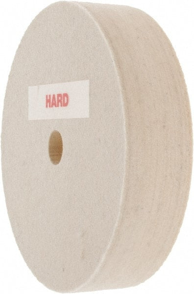 Value Collection - 4" Diam x 1" Thick Unmounted Buffing Wheel - 1 Ply, Polishing Wheel, 1/2" Arbor Hole, Hard Density - Exact Tooling