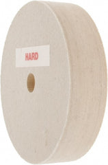Value Collection - 4" Diam x 1" Thick Unmounted Buffing Wheel - 1 Ply, Polishing Wheel, 1/2" Arbor Hole, Hard Density - Exact Tooling