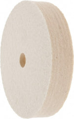 Value Collection - 4" Diam x 3/4" Thick Unmounted Buffing Wheel - 1 Ply, Polishing Wheel, 1/2" Arbor Hole, Medium Density - Exact Tooling