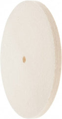 Value Collection - 8" Diam x 1/2" Thick Unmounted Buffing Wheel - 1 Ply, Polishing Wheel, 1/2" Arbor Hole, Medium Density - Exact Tooling
