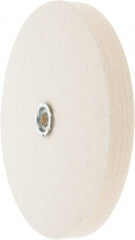 Value Collection - 10" Diam x 1" Thick Unmounted Buffing Wheel - 1 Ply, Polishing Wheel, 1" Arbor Hole, Medium Density - Exact Tooling