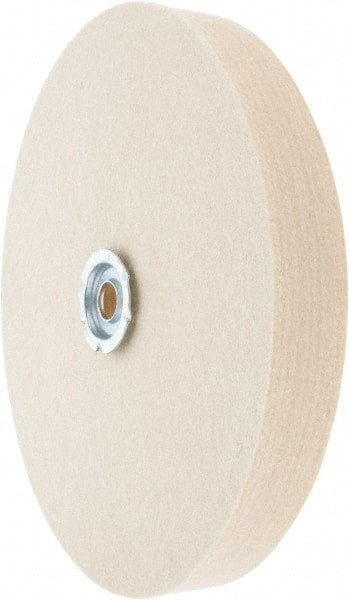 Value Collection - 8" Diam x 1" Thick Unmounted Buffing Wheel - 1 Ply, Polishing Wheel, 1" Arbor Hole, Medium Density - Exact Tooling