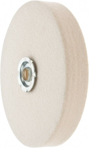 Value Collection - 6" Diam x 1" Thick Unmounted Buffing Wheel - 1 Ply, Polishing Wheel, 1" Arbor Hole, Medium Density - Exact Tooling