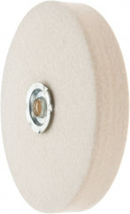 Value Collection - 6" Diam x 1" Thick Unmounted Buffing Wheel - 1 Ply, Polishing Wheel, 1" Arbor Hole, Medium Density - Exact Tooling