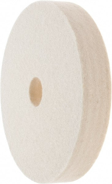 Value Collection - 6" Diam x 1" Thick Unmounted Buffing Wheel - 1 Ply, Polishing Wheel, 1" Arbor Hole, Soft Density - Exact Tooling