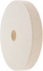 Value Collection - 6" Diam x 1" Thick Unmounted Buffing Wheel - 1 Ply, Polishing Wheel, 1" Arbor Hole, Soft Density - Exact Tooling
