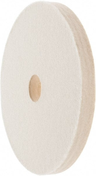Value Collection - 6" Diam x 1/2" Thick Unmounted Buffing Wheel - 1 Ply, Polishing Wheel, 1" Arbor Hole, Medium Density - Exact Tooling