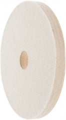 Value Collection - 6" Diam x 1/2" Thick Unmounted Buffing Wheel - 1 Ply, Polishing Wheel, 1" Arbor Hole, Medium Density - Exact Tooling