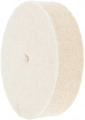 Made in USA - 2" Diam x 1/2" Thick Unmounted Buffing Wheel - 1 Ply, Polishing Wheel, 1/2" Arbor Hole, Hard Density - Exact Tooling
