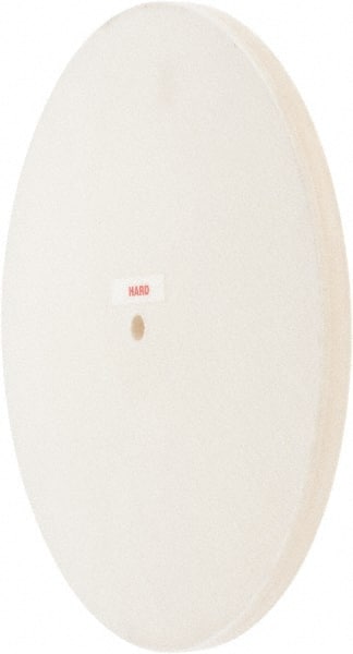Value Collection - 12" Diam x 1/2" Thick Unmounted Buffing Wheel - 1 Ply, Polishing Wheel, 1/2" Arbor Hole, Hard Density - Exact Tooling
