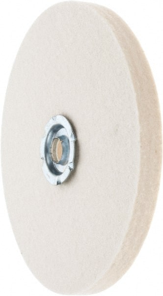 Value Collection - 6" Diam x 1/2" Thick Unmounted Buffing Wheel - 1 Ply, Polishing Wheel, 1" Arbor Hole, Soft Density - Exact Tooling
