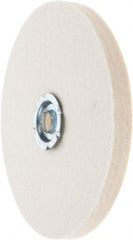 Value Collection - 6" Diam x 1/2" Thick Unmounted Buffing Wheel - 1 Ply, Polishing Wheel, 1" Arbor Hole, Soft Density - Exact Tooling