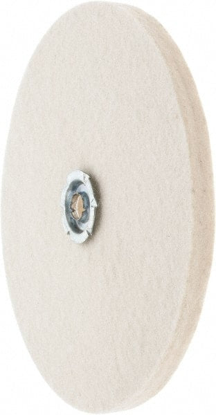 Value Collection - 8" Diam x 1/2" Thick Unmounted Buffing Wheel - 1 Ply, Polishing Wheel, 1" Arbor Hole, Soft Density - Exact Tooling