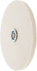 Value Collection - 8" Diam x 1/2" Thick Unmounted Buffing Wheel - 1 Ply, Polishing Wheel, 1" Arbor Hole, Soft Density - Exact Tooling