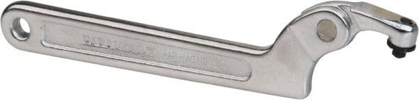 Paramount - 3/4" to 2" Capacity, Adjustable Pin Spanner Wrench - 6-3/8" OAL, 5/32" Hook Pin Height - Exact Tooling