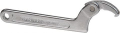 Paramount - 1-1/4" to 3" Capacity, Adjustable Pin Spanner Wrench - 8-1/8" OAL, 5/32" Hook Pin Height - Exact Tooling