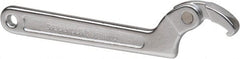 Paramount - 3/4" to 2" Capacity, Adjustable Pin Spanner Wrench - 6-3/8" OAL, 1/8" Hook Pin Height - Exact Tooling