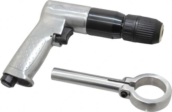 Ingersoll-Rand - 1/2" Reversible Keyless Chuck - Pistol Grip Handle, 500 RPM, 4 CFM, 0.5 hp, 90 psi - Exact Tooling