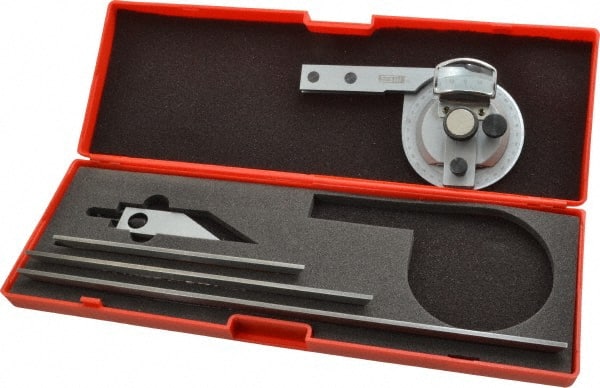 SPI - 6, 8, 12 Inch Long Blade, 360° Max Measurement, Bevel Protractor - Accuracy up to 5 Min, 1° Dial Graduation - Exact Tooling