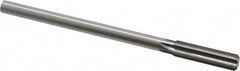 Made in USA - 0.521" High Speed Steel 6 Flute Chucking Reamer - Straight Flute, 0.4355" Straight Shank, 2" Flute Length, 8" OAL - Exact Tooling