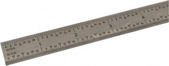 SPI - 36" Long, 1/64, 1/32, 1/16, 1/8" Graduation, Flexible Steel Rule - 4R Graduation Style, 3/4" Wide, Silver, Satin Chrome Finish - Exact Tooling