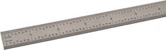 SPI - 48" Long, 1/64, 1/32" and 0.5, 1mm Graduation, Flexible Steel Rule - English/Metric Graduation Style, 3/4" Wide, Silver, Satin Chrome Finish - Exact Tooling