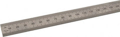 SPI - 48" Long, 0.5, 1mm Graduation, Flexible Steel Rule - Metric Graduation Style, 3/4" Wide, Silver, Satin Chrome Finish - Exact Tooling