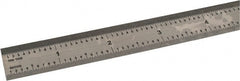 SPI - 72" Long, 1/100 & 1/50 Graduations, Flexible Steel Rule - 12R Graduation Style, 1" Wide, Silver, Polished Finish - Exact Tooling